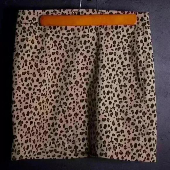 J. Crew Women's Pencil No. 2 Skirt Cheetah Print Cotton Size 0 - Picture 1 of 5